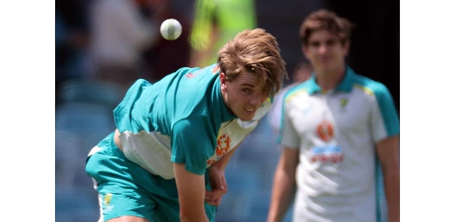 Australia's debutant Cameron Green. Credit: AFP Photo