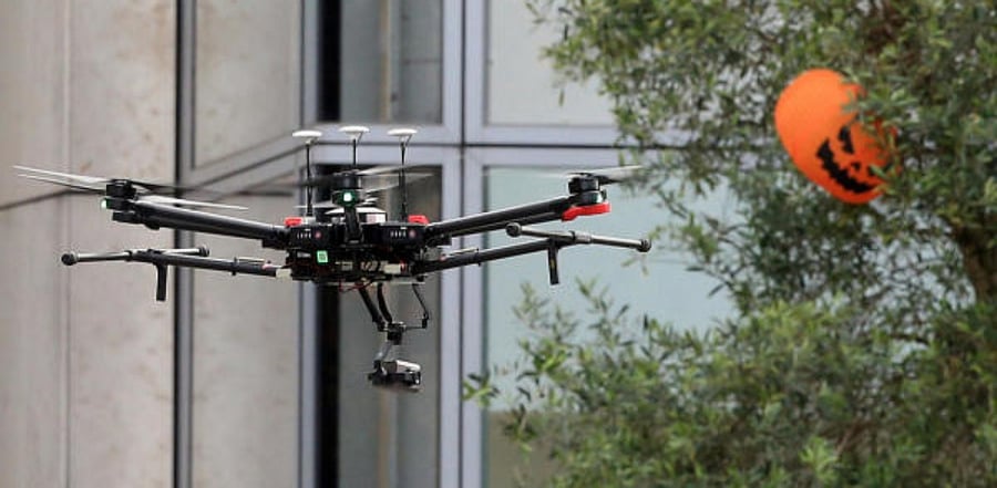 After the August 5, decision (scrapping of Article 370), it was observed that drones acted as a major deterrent for protests to take place. Credit: AFP Photo