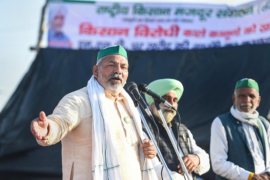 Bharatiya Kisan Union Spokesperson Rakesh Tikait. Credit: PTI
