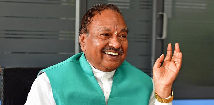 Rural Development & Panchayat Raj Department K S Eshwarappa. Credit: DH Photo