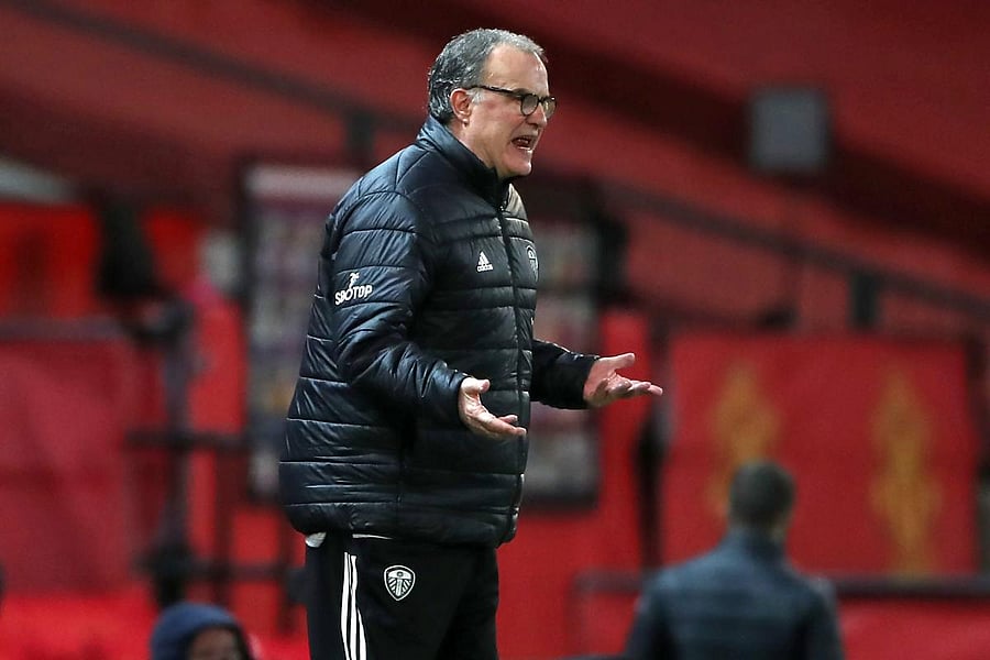 Leeds United's Argentinian head coach Marcelo Bielsa. Credit: AFP