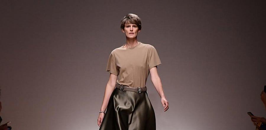 Tennant retired from the fashion industry in 1998, returning on a part-time basis to shoot clothing campaigns and appear on the runway. Credit: AFP File Photo