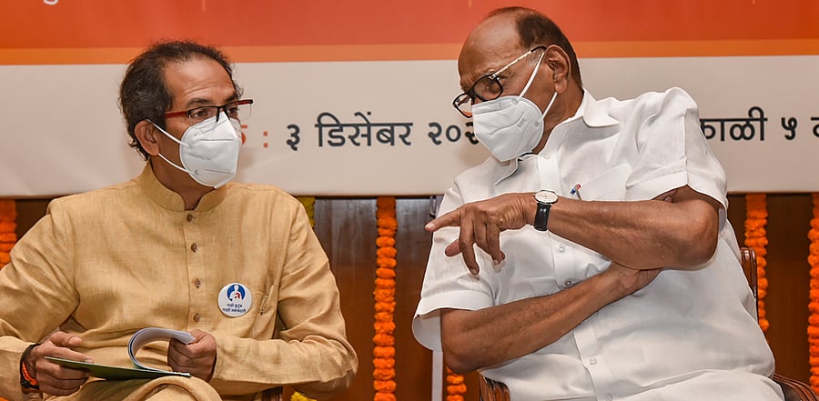 Maharashtra Chief Minister Uddhav Thackeray and NCP Chief Sharad Pawar. Credit: PTI