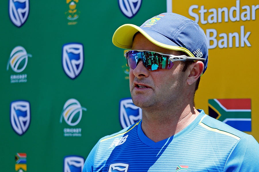 South Africa's cricket team head coach Mark Boucher. Credit: AFP Photo