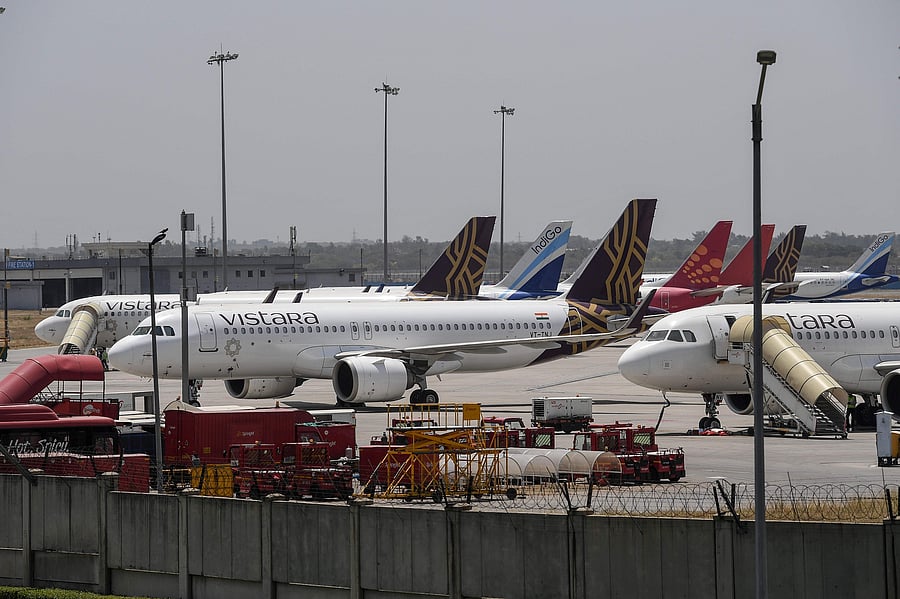 Delhi airport, India’s largest, has launched a campaign ‘Project Sanjivani’, dedicated to vaccine distribution. Credit: AFP
