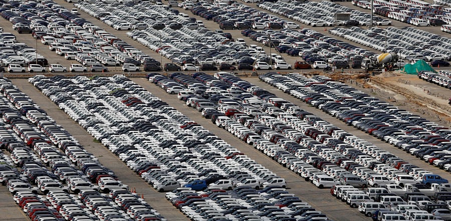 Cars are seen parked at Maruti Suzuki's plant at Manesar, in the northern state of Haryana, India. Credit: Reuters File Photo