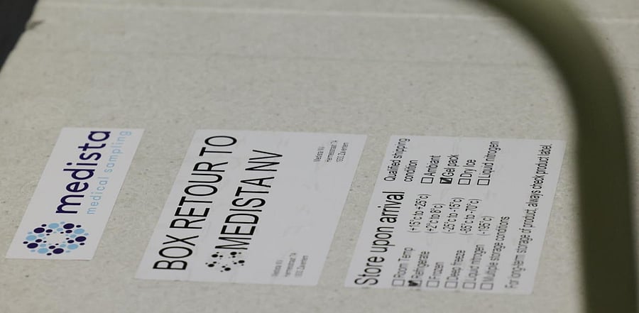 The first Pfizer/BioNTech Covid-19 vaccines for Belgium are transported from the Gasthuisberg hospital in Leuven. Credit: Reuters.