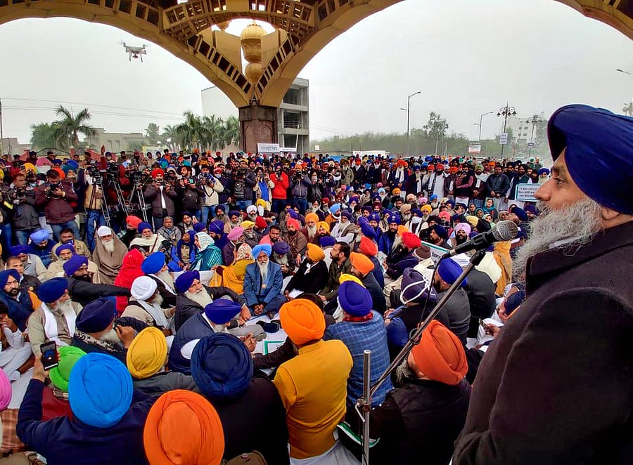 Shiromani Akali Dal (SAD) President Sukhbir Singh Badal. Credit: PTI Photo