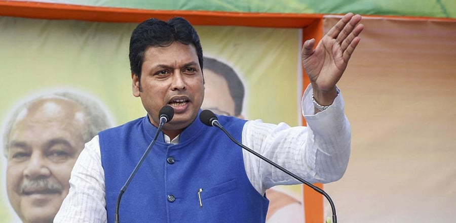 Tripura CM Biplab Kumar Deb. Credit: PTI Photo