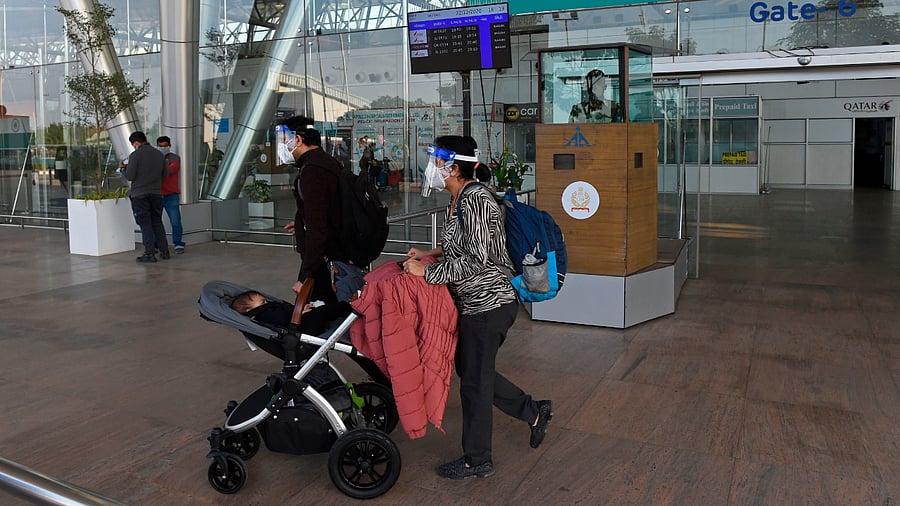 Passengers are seen upon their arrival from the United Kingdom after they went through a Covid-19 coronavirus test. Credit: AFP Photo.