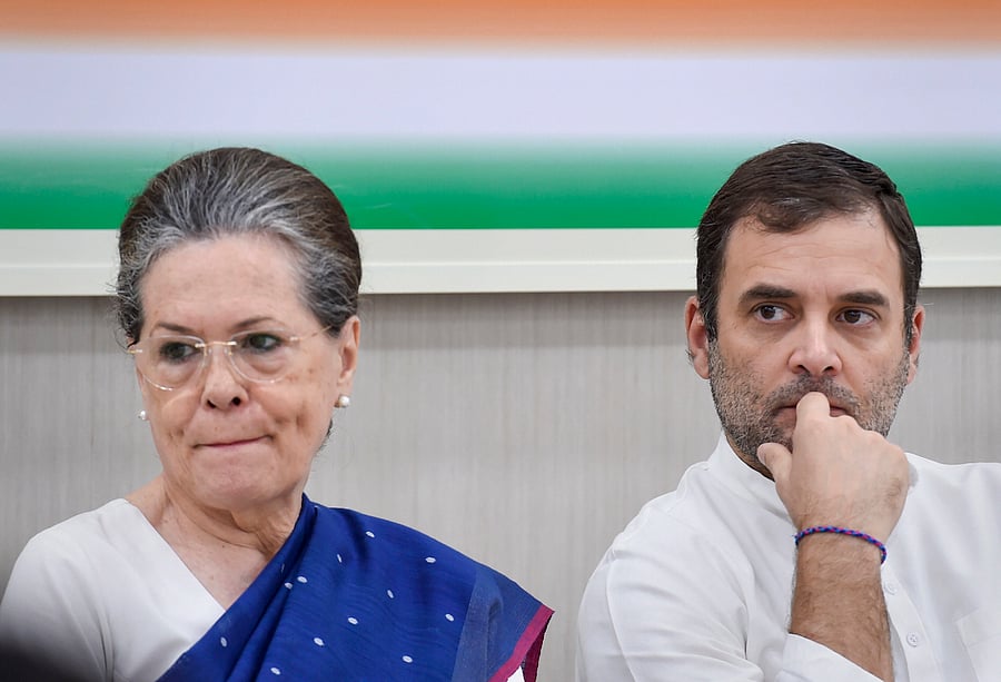 Congress President Sonia Gandhi and leader Rahul Gandhi. Credit: PTI Photo