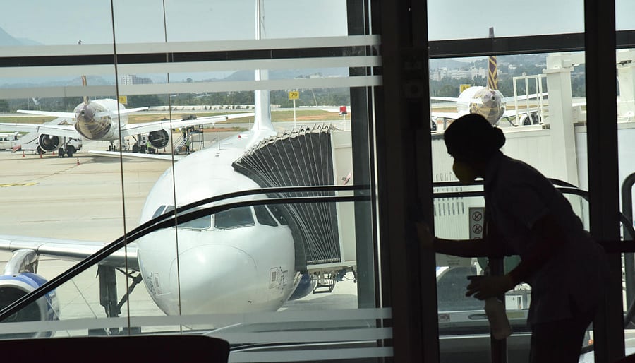 Kempegowda International Airport, Bengaluru. DH PHOTO/JANARDHAN B K