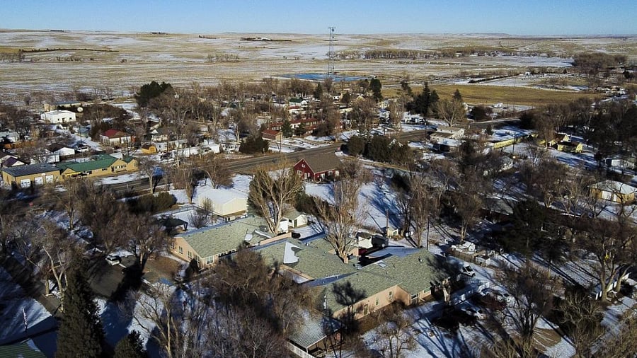 The Good Samaritan Society nursing home sits near the center of the 600-person town of Simla, Colorado. Credit: AFP