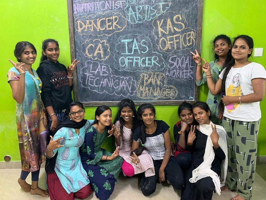 The girls supported by Project Arambha in pursuing their education. Credit: Special Arrangement