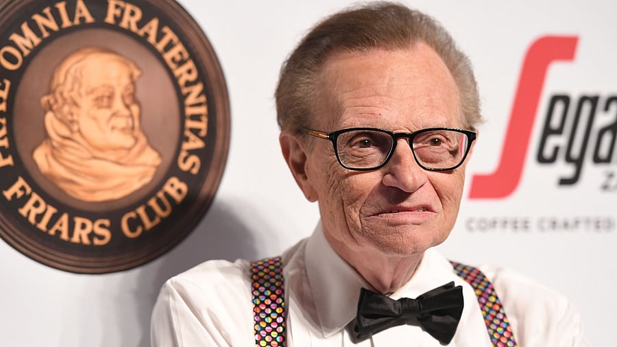 In this file photo taken on September 21, 2016, Larry King attends the Friars Club Honors Martin Scorsese With Entertainment Icon Award at Cipriani Wall Street in New York City. Credit: AFP Photo