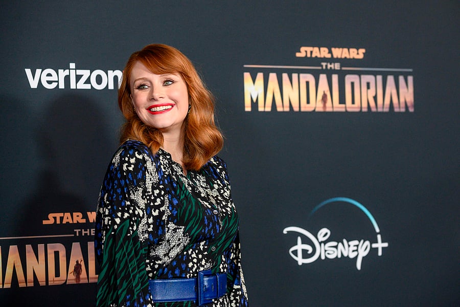 US actress Bryce Dallas Howard arrives for Disney+ World Premiere of "The Mandalorian" at El Capitan theatre in Hollywood. Credit: AFP Photo