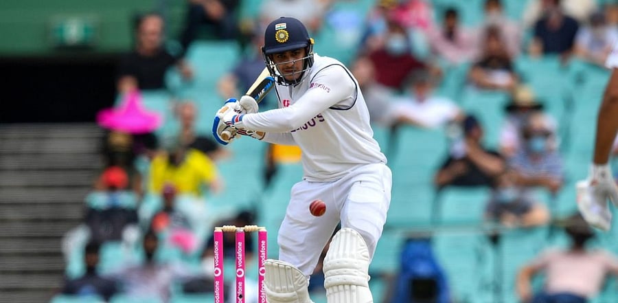 India's Shubman Gill plays a shot during the second day of the third cricket Test match between Australia and India at the Sydney Cricket Ground (SCG) in Sydney on January 8, 2021. Credit: AFP Photo