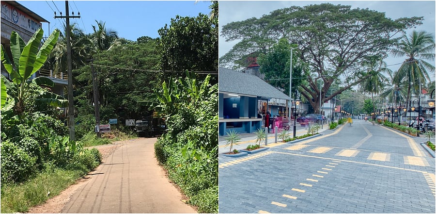 Before and After pics of Vagbhatananda park near Onchiyam. Credit: Facebook/kadakampally