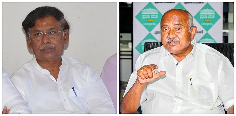 MLC A H Vishwanath and Sankanur. Credit: DH File Photo