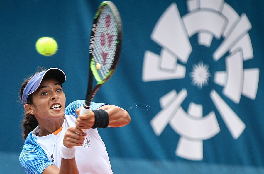 India's Ankita Ravinderkrishan Raina. Credit: AFP File Photo