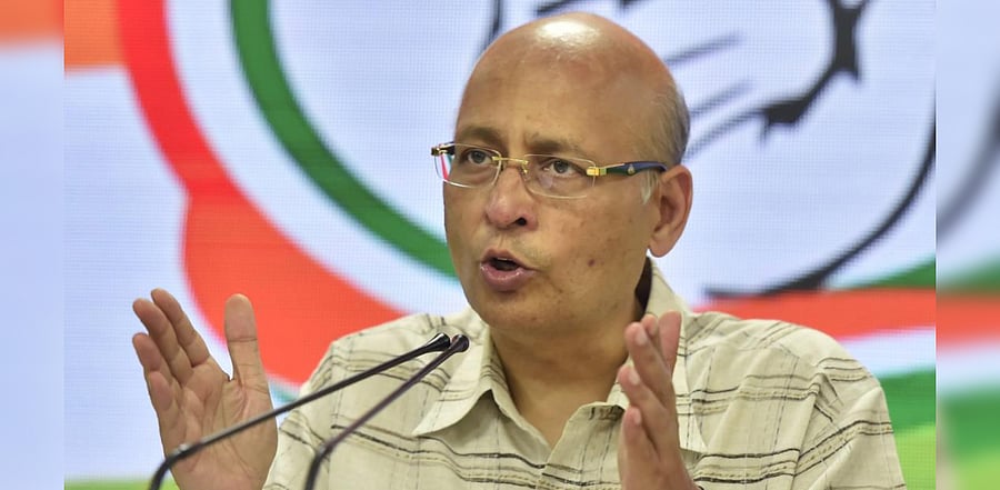 Congress spokesperson Abhishek Singhvi. Credit: PTI Photo