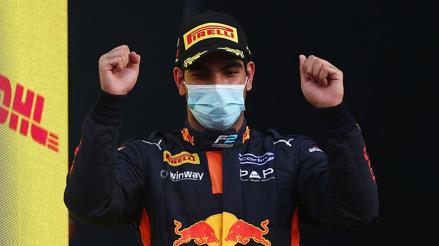 Star racer Jehan Daruvala. Credit: Twitter Photo/@FIA_F2