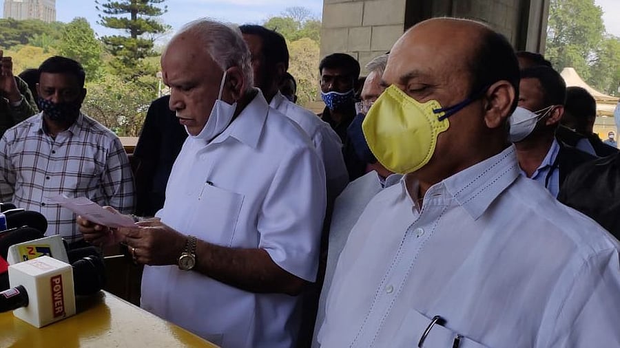 Karnataka Chief Minister BS Yediyurappa. Credit: DH PHoto/ BH Shivakumar