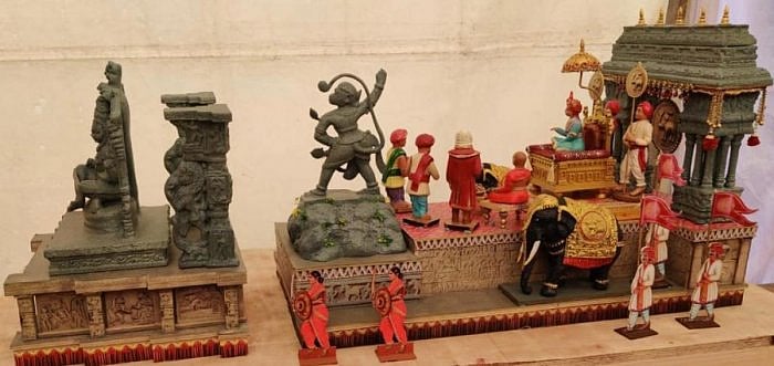 A miniature model of Karnataka's tableau. Credit: DH Photo
