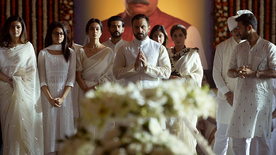 Saif Ali Khan in a still from 'Tandav'. Credit: Amazon Prime Video.
