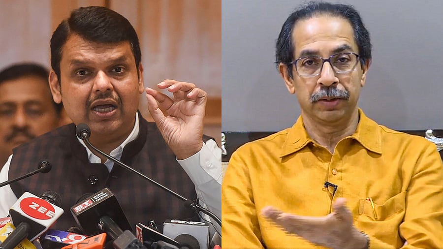 Leader of Opposition Maharashtra Devendra Fadnavis and Chief Minister Uddhav Thackeray. Credit: PTI Photo