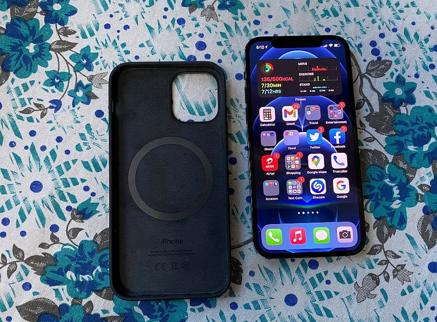 Apple iPhone 12 Pro with MagSafe-compatible cover case. Credit: DH Photo/KVN Rohit