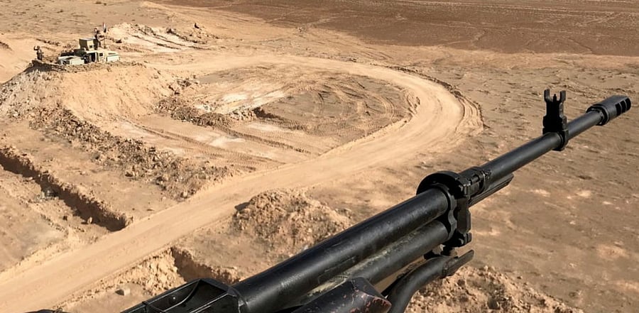 A view shows an Iraqi border outpost along the frontier with Syria, Iraq January 18, 2021. Credit: Reuters Photo
