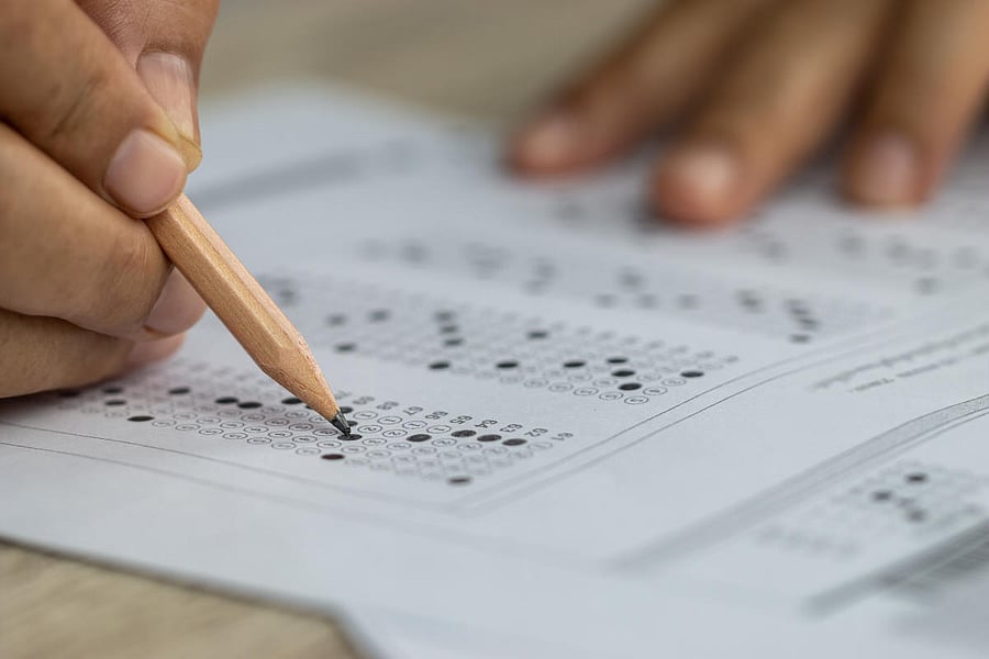 Practice marking answers on OMR sheets.