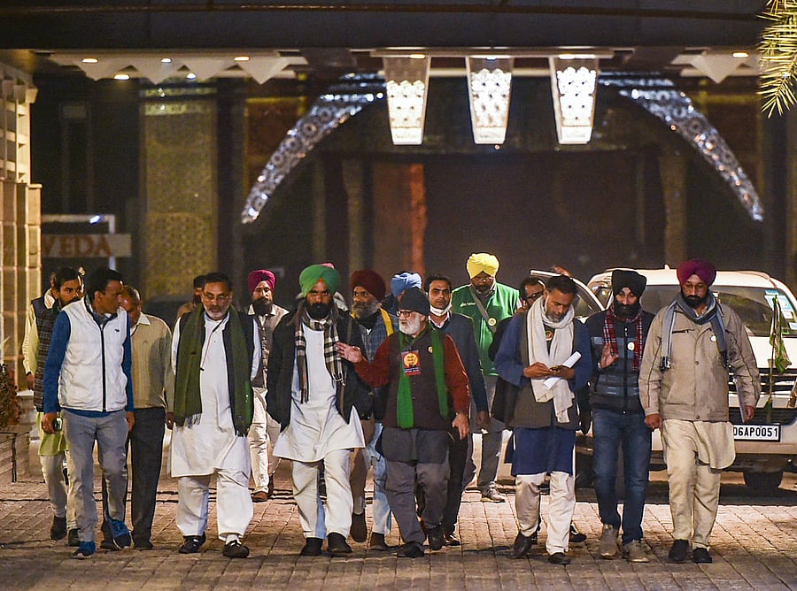 Swaraj Abhiyan leader Yogendra Yadav arrives to address media on the planned tractor rally on Republic Day 2021, during 'Kisan Sansad', at Guru Tegh Bahadur Memorial in New Delhi, Saturday, Jan. 23, 2021. Credit: PTI Photo