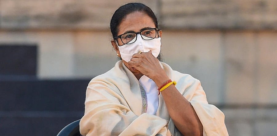 West Bengal Chief Minister Mamata Banerjee during 125th birth anniversary of Netaji Subash Chandra Bose, at Victoria Memorial in Kolkata. Credit: PTI Photo