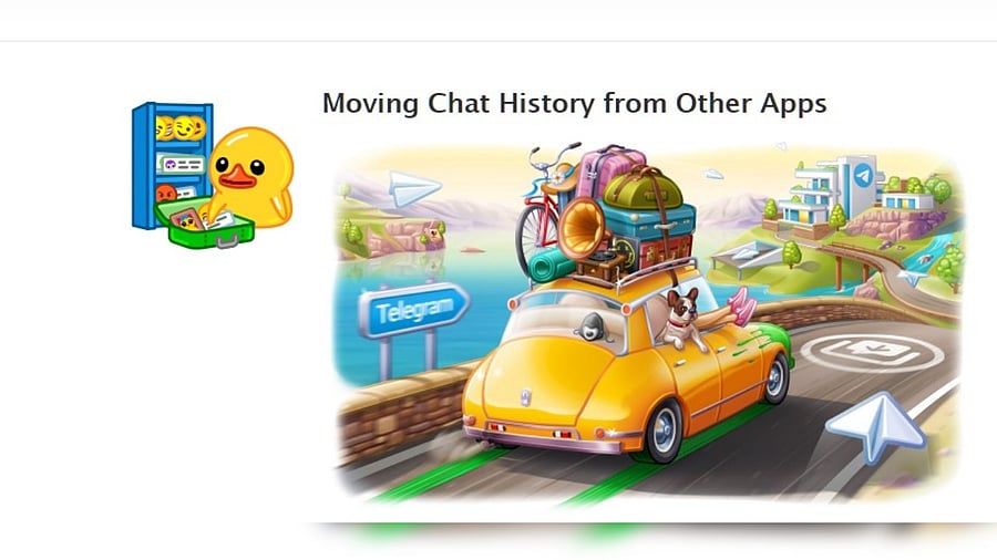 Telegram now allows users to import old chats from other apps. Credit: Telegram