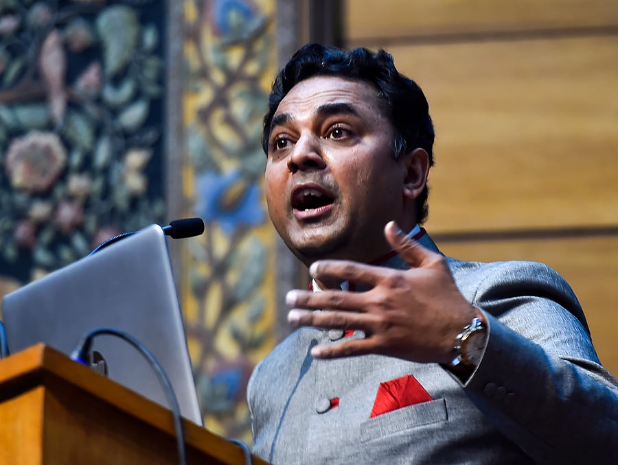 Chief Economic Advisor Krishnamurthy Subramanian addresses a press conference on Economic Survey 2020-21, in New Delhi, Friday, Jan. 29, 2021 Credit: PTI Photo