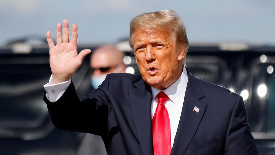Former US President Donald Trump was impeached by the House shortly before the end of his Presidential term for inciting his supporters to storm the US Capitol. Credit: Reuters File Photo