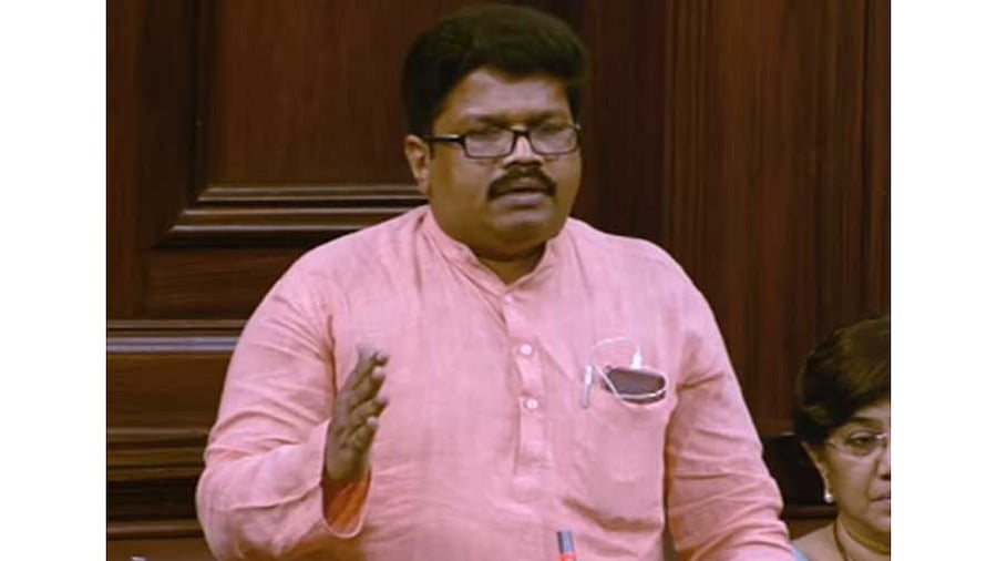 CPI(M) leader and Raja Sabha MP KK Ragesh. Credit: RSTV