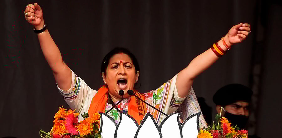 Union Minister Smriti Irani. Credit: AFP Photo