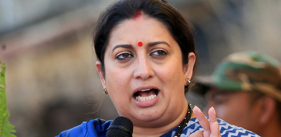Union Minister Smriti Irani. Credit: PTI Photo