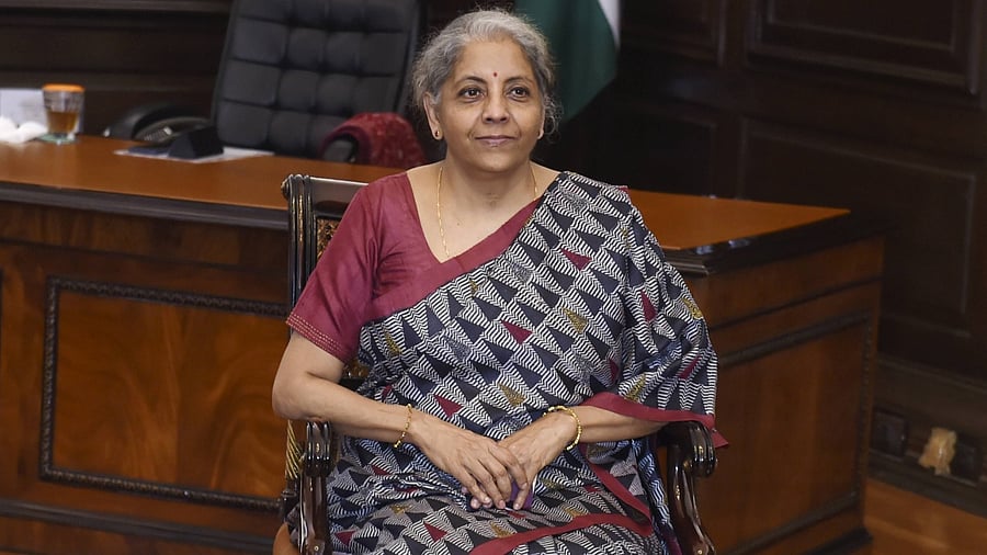 Finance Minister Nirmala Sitharaman during the final touches of Union Budget 2021-22, at Finance Ministry in New Delhi. Credit: PTI Photo