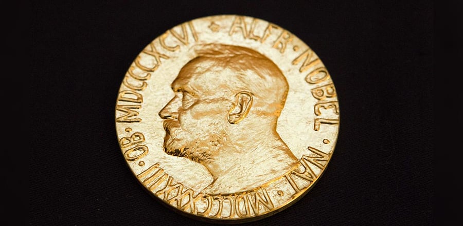 The Nobel medal awarded to the Nobel Peace Prize laureate. Credit: AFP.