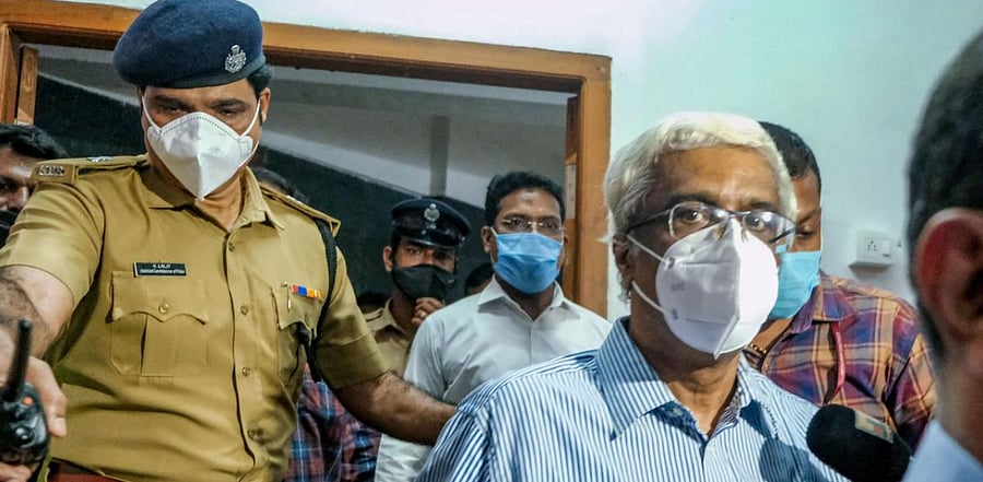 Kerala Chief Minister Pinarayi Vijayan's former principal secretary M Sivasankar. Credit: PTI Photo