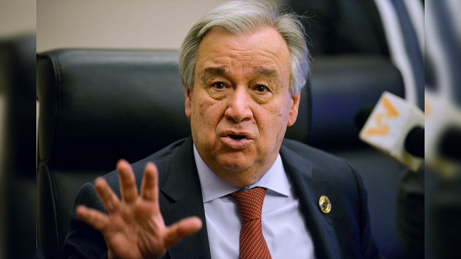UN Secretary-General Antonio Guterres. Credit: AFP Photo