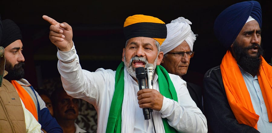 Bharatiya Kisan Union (BKU) spokesperson Rakesh Tikait. Credit: PTI photo. 