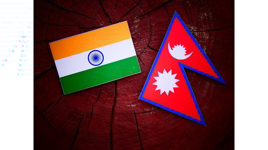 India and Nepal flag. Credit: iStock Photo