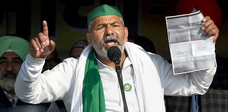 Farmer leader Rakesh Tikait. Credit: PTI Photo