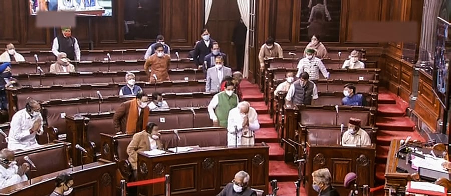 Prime Minister Narendra Modi arrives in the Rajya Sabha during ongoing Budget Session of Parliament. Credit: PTI