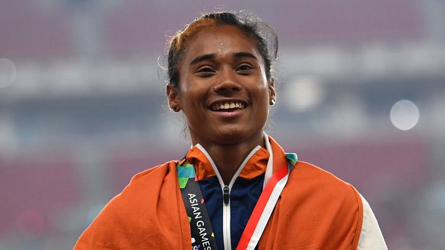 Star sprinter Hima Das. Credit: AFP Photo